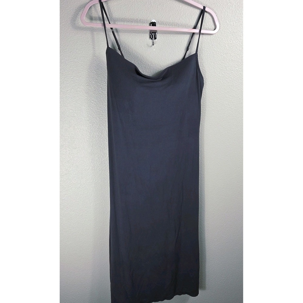 SKIMS Charcoal Modal Cami Slip Dress 3X Plus Size Adjustable Straps Bodycon Loun